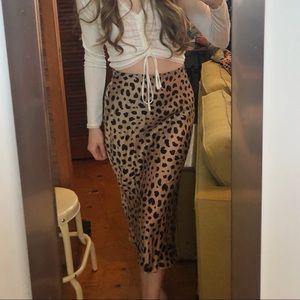 Réalisation Par The Naomi Leopard Print Skirt